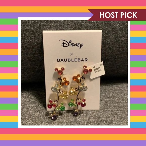 BaubleBar Jewelry - Disney x BaubleBar Mickey Christmas Light Earrings NWT